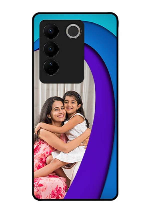 Vivo V27 Pro 5G Photo Printing on Glass Case - Simple Pattern Design