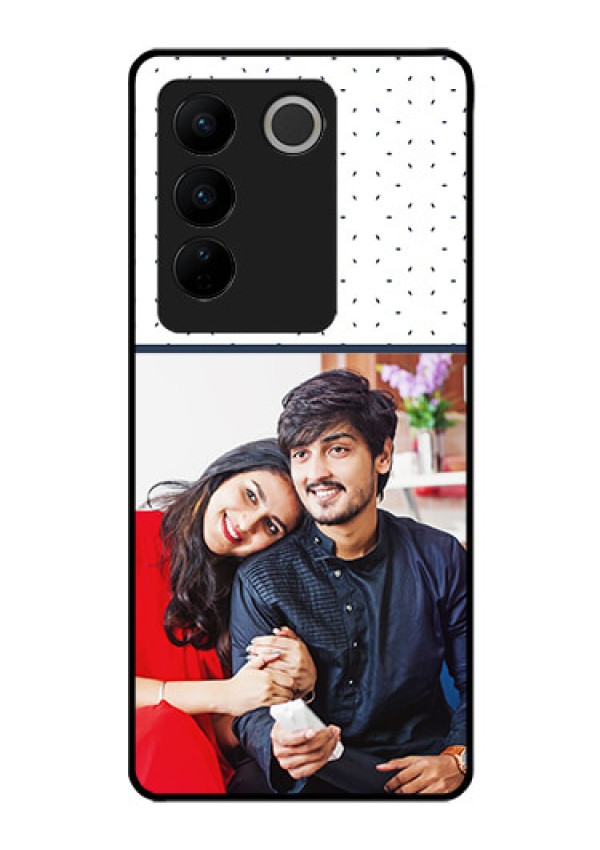 Vivo V27 Pro 5G Personalized Glass Phone Case - Premium Dot Design