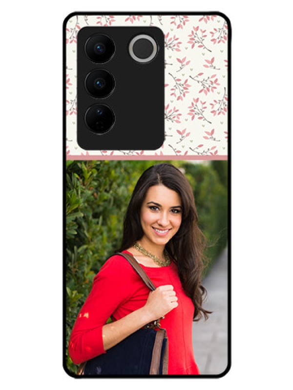 Custom Vivo V27 Pro 5G Custom Glass Phone Case - Premium Floral Design