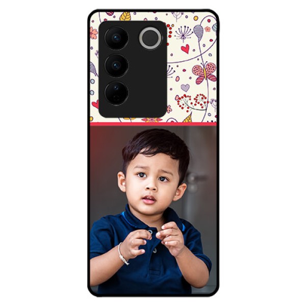 Vivo V27 Pro 5G Custom Glass Mobile Case - Premium Floral Design