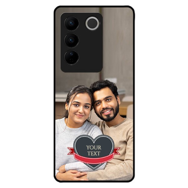 Vivo V27 Pro 5G Custom Glass Phone Case - Just Married Couple Design Vivo V27 Pro 5G Custom Glass Phone Case - Just Married Couple Design