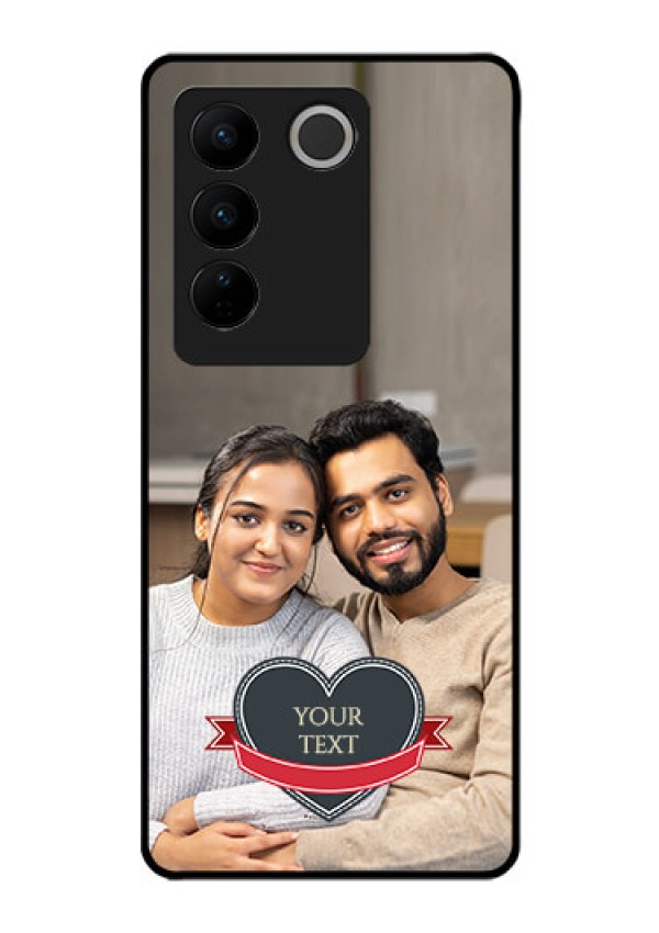 Vivo V27 Pro 5G Custom Glass Phone Case - Just Married Couple Design