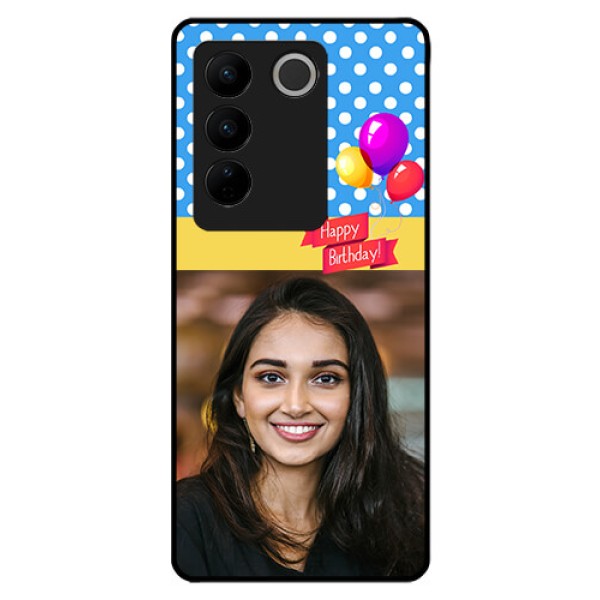 Vivo V27 Pro 5G Custom Glass Mobile Case - Happy Birthday Design