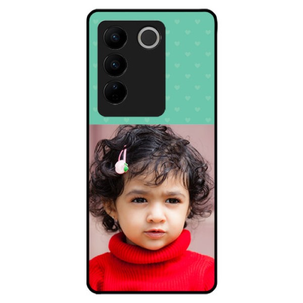Vivo V27 Pro 5G Custom Glass Phone Case - Lovers Picture Design