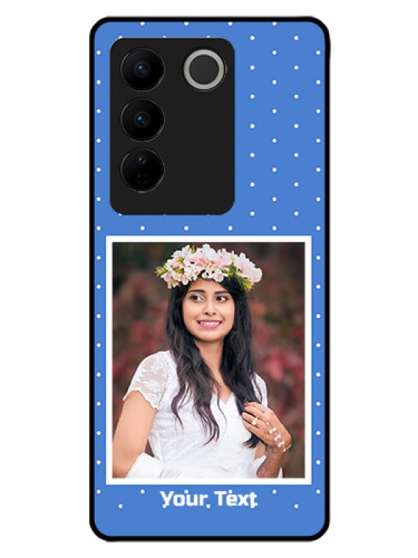 Custom Vivo V27 Pro 5G Photo Printing on Glass Case - Polka dots design