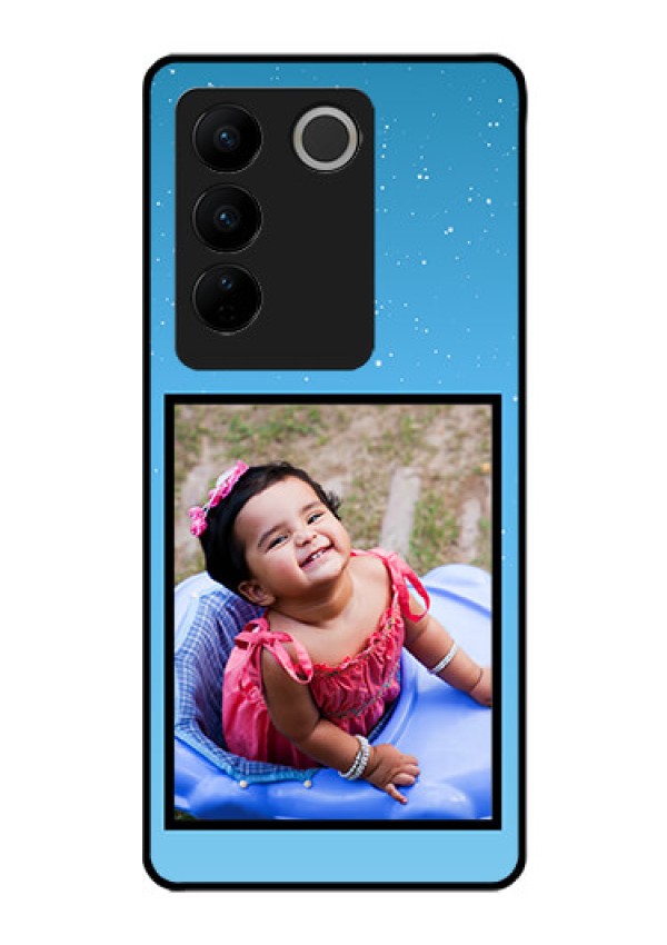 Vivo V27 Pro 5G Custom Glass Mobile Case - Wave Pattern Colorful Design