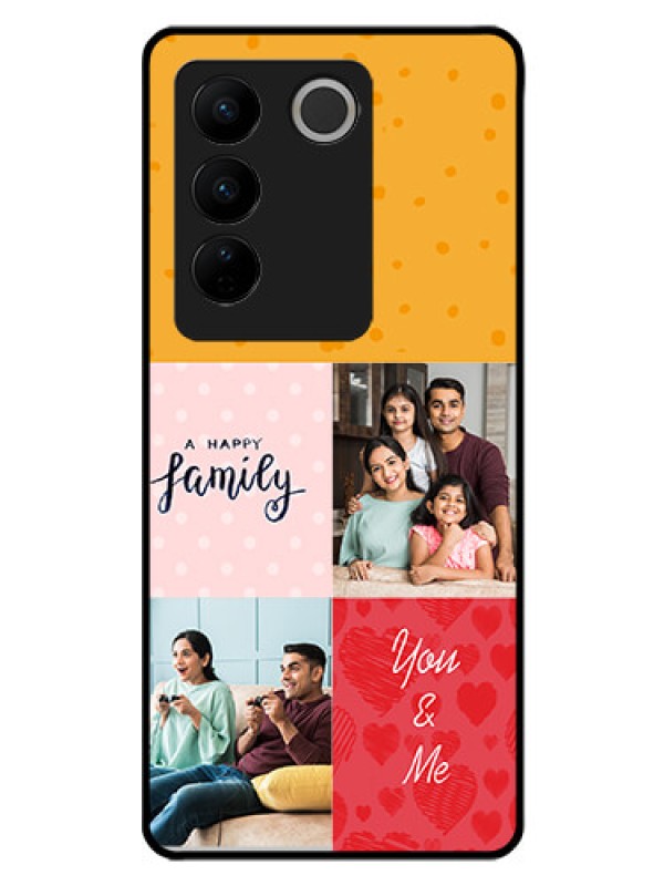 Custom Vivo V27 Pro 5G Personalized Glass Phone Case - Images with Quotes Design