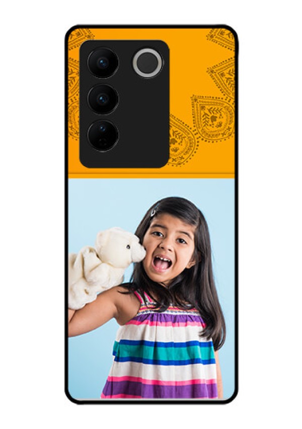 Vivo V27 Pro 5G Personalized Glass Phone Case - Photo Wedding Design