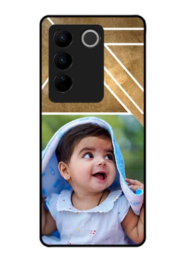 Vivo V27 Pro 5G Personalized Glass Phone Case - Gradient Abstract Texture Design