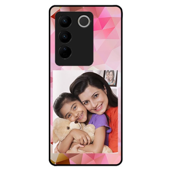 Vivo V27 Pro 5G Photo Printing on Glass Case - Abstract Triangle Design Vivo V27 Pro 5G Photo Printing on Glass Case - Abstract Triangle Design