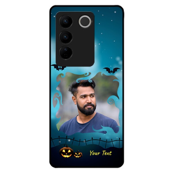 Vivo V27 Pro 5G Custom Glass Phone Case - Halloween frame design