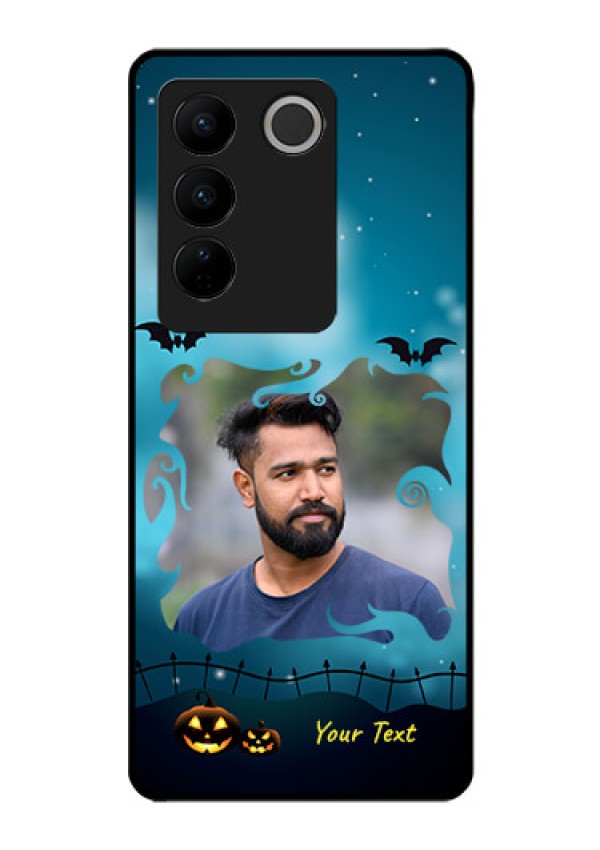 Vivo V27 Pro 5G Custom Glass Phone Case - Halloween frame design