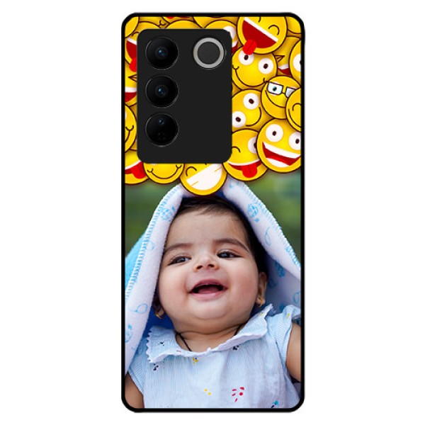 Vivo V27 Pro 5G Custom Glass Mobile Case - with Smiley Emoji Design Vivo V27 Pro 5G Custom Glass Mobile Case - with Smiley Emoji Design