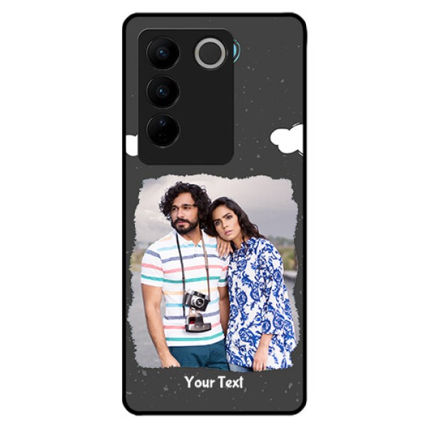 Vivo V27 Pro 5G Custom Glass Phone Case - Splashes with love doodles Design Vivo V27 Pro 5G Custom Glass Phone Case - Splashes with love doodles Design