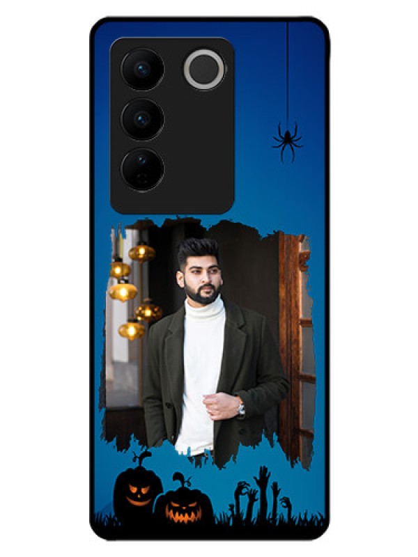 Custom Vivo V27 Pro 5G Photo Printing on Glass Case - with pro Halloween design