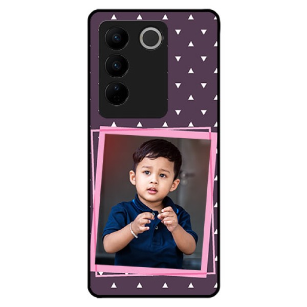 Vivo V27 Pro 5G Custom Glass Mobile Case - Triangle Pattern Dotted Design Vivo V27 Pro 5G Custom Glass Mobile Case - Triangle Pattern Dotted Design