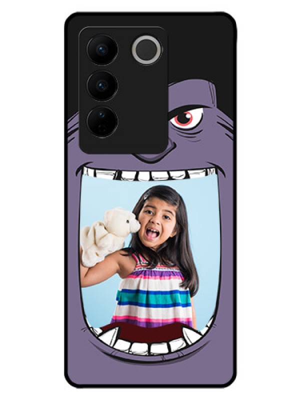 Custom Vivo V27 Pro 5G Custom Glass Phone Case - Angry Monster Design
