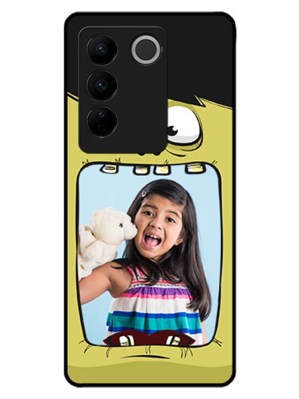 Custom Vivo V27 Pro 5G Personalized Glass Phone Case - Cartoon monster back case Design
