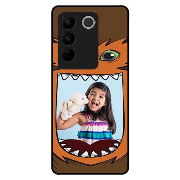 Vivo V27 Pro 5G Photo Printing on Glass Case - Owl Monster Back Case Design Vivo V27 Pro 5G Photo Printing on Glass Case - Owl Monster Back Case Design