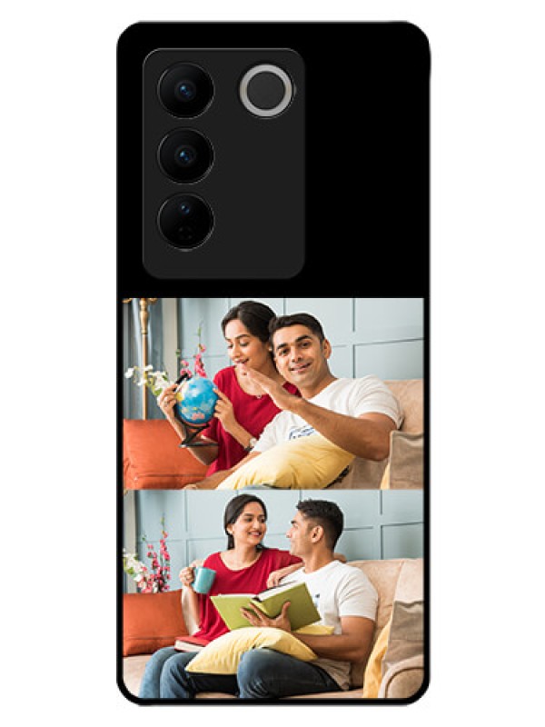 Custom Vivo V27 Pro 5G 2 Images on Glass Phone Cover