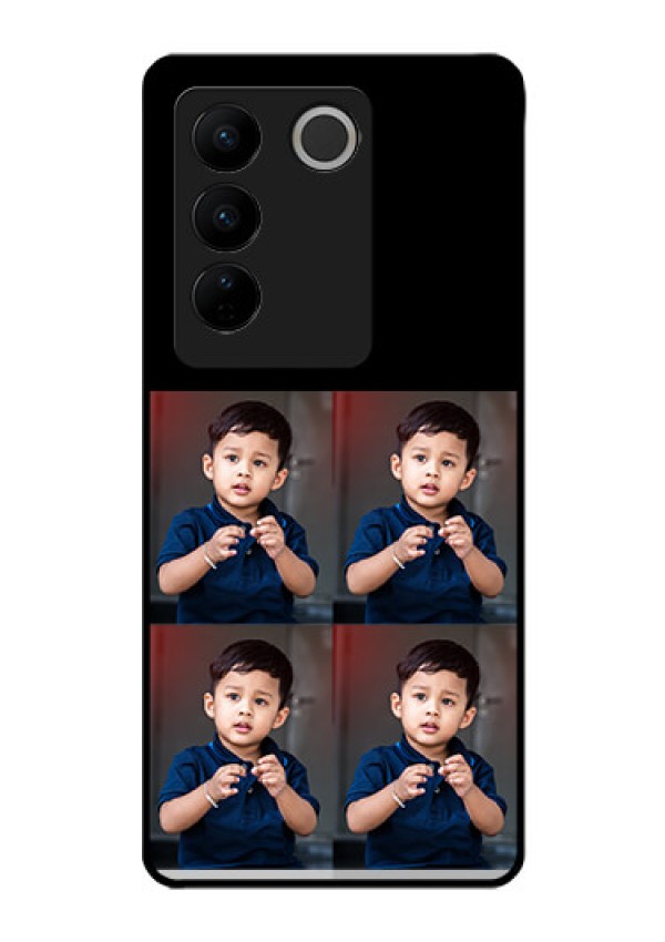 Vivo V27 Pro 5G 4 Image Holder on Glass Mobile Cover