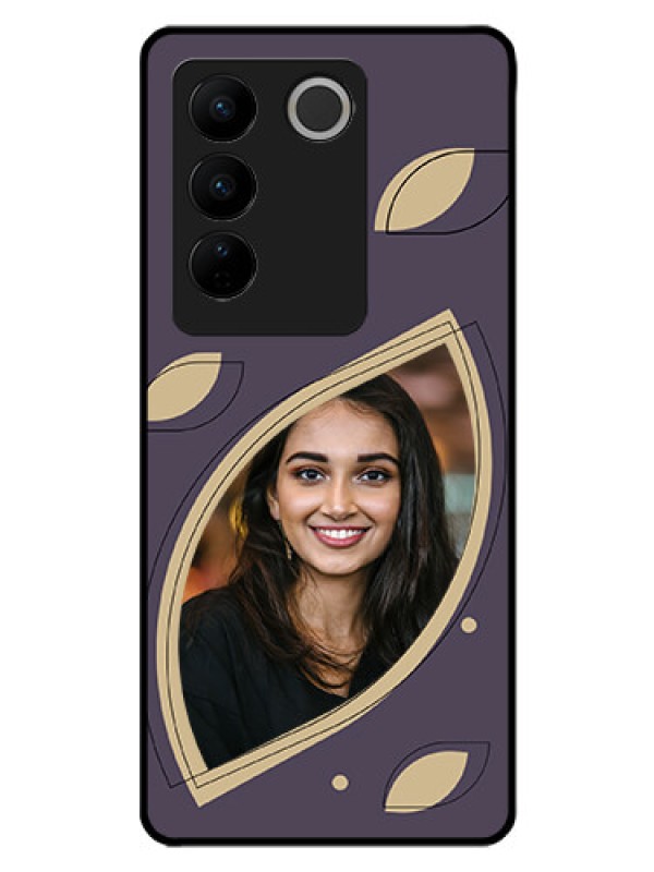 Custom Vivo V27 Pro Custom Glass Mobile Case - Falling Leaf Design