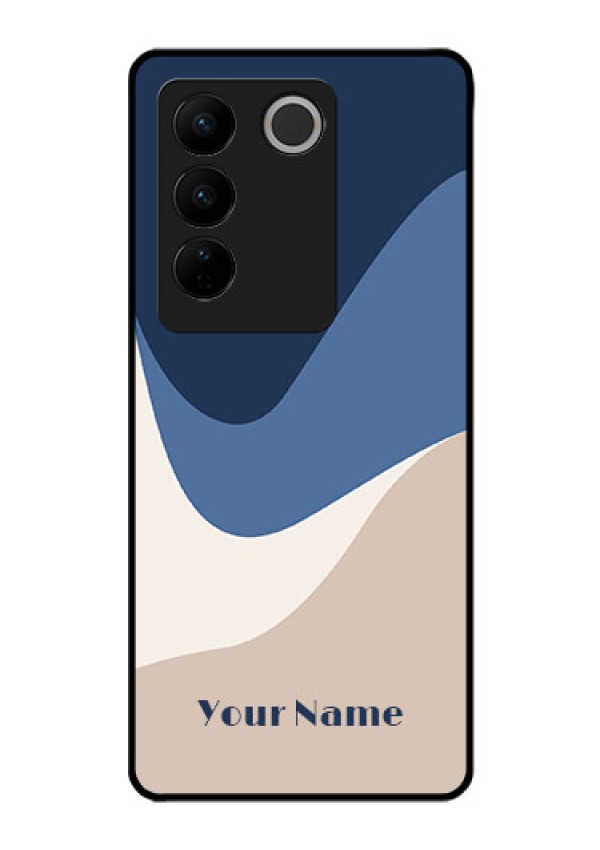 Vivo V27 Pro Custom Glass Phone Case - Abstract Drip Art Design