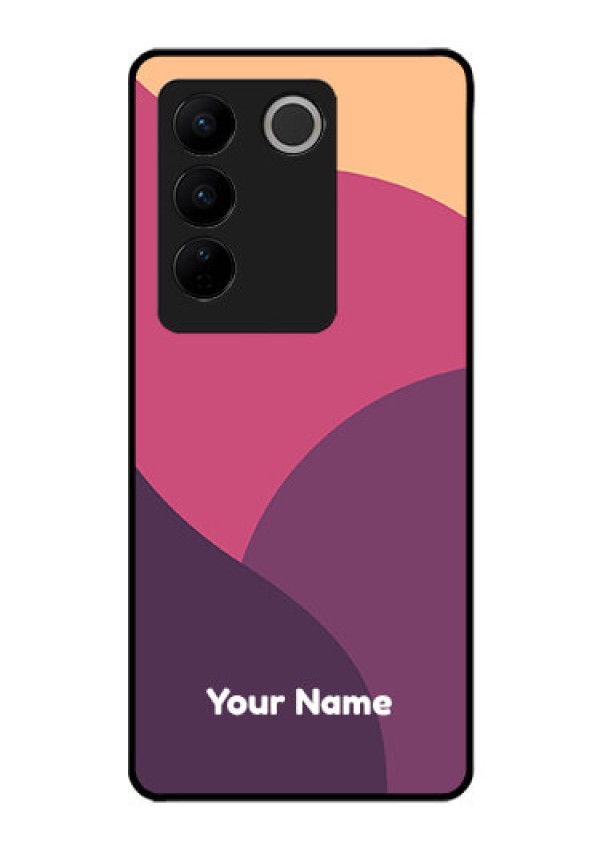 Vivo V27 Pro Custom Glass Phone Case - Mixed Multi-colour abstract art Design