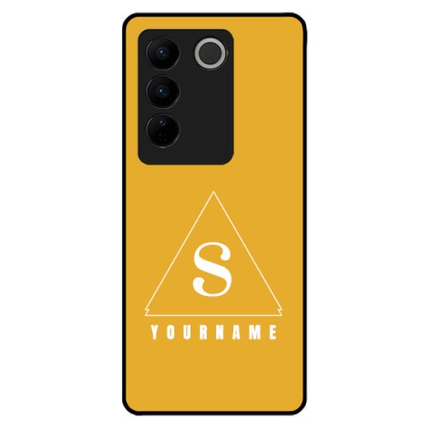 Vivo V27 Pro Personalized Glass Phone Case - simple triangle Design Vivo V27 Pro Personalized Glass Phone Case - simple triangle Design