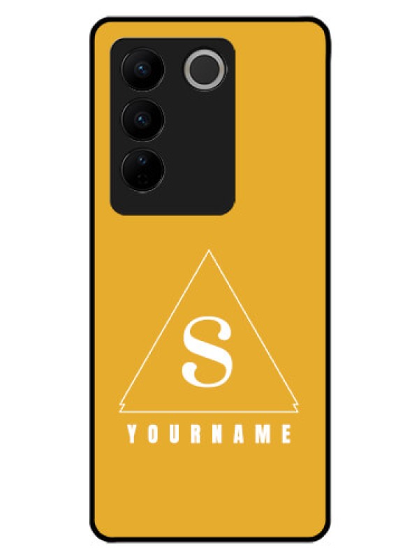 Custom Vivo V27 Pro Personalized Glass Phone Case - simple triangle Design