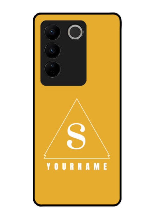 Vivo V27 Pro Personalized Glass Phone Case - simple triangle Design