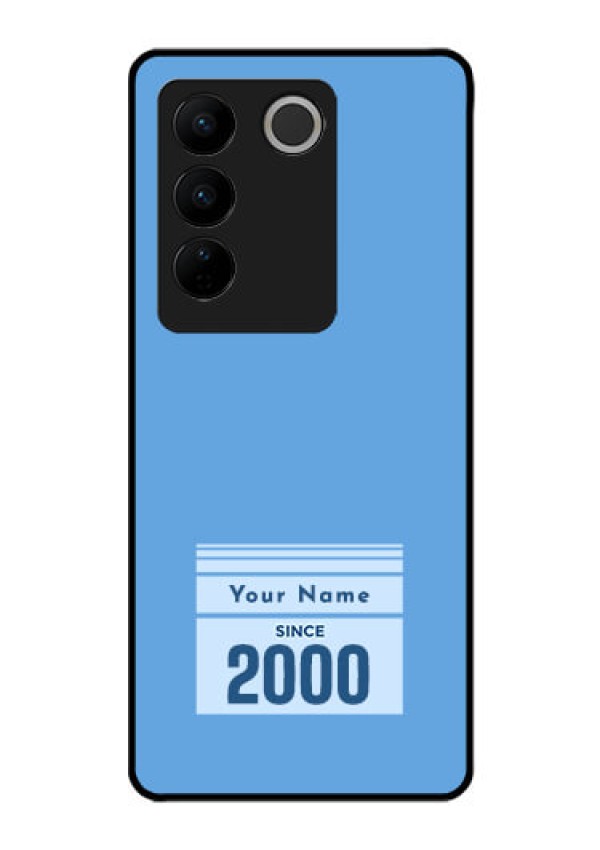 Vivo V27 Pro Custom Glass Mobile Case - Custom Year of birth Design