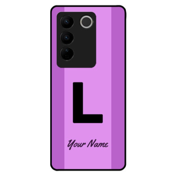 Vivo V27 Pro Custom Glass Phone Case - Tricolor custom text Design