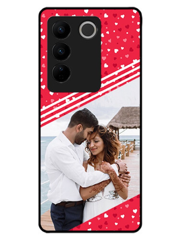 Custom Vivo V27 5G Custom Glass Mobile Case - Valentines Gift Design