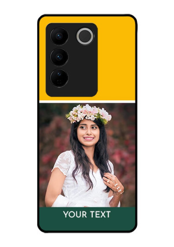 Vivo V27 5G Photo Printing on Glass Case - Love You Design