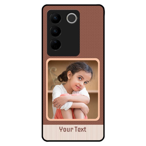 Vivo V27 5G Custom Glass Phone Case - Simple Pic Upload Design