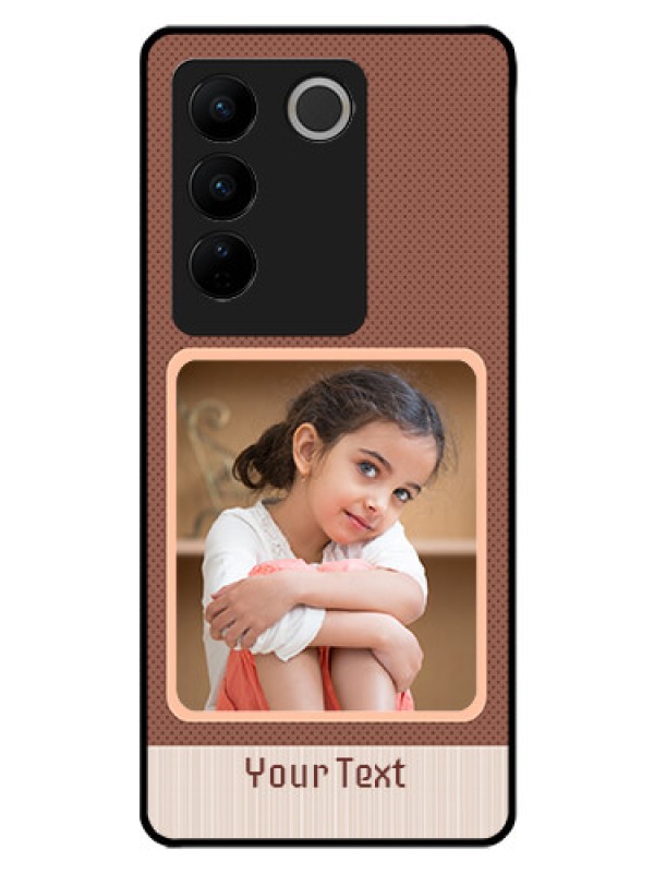 Custom Vivo V27 5G Custom Glass Phone Case - Simple Pic Upload Design