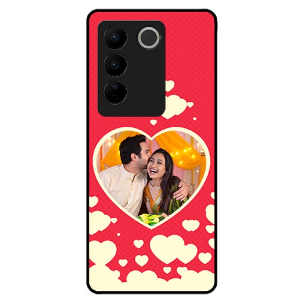 Vivo V27 5G Custom Glass Mobile Case - Love Symbols Phone Cover Design Vivo V27 5G Custom Glass Mobile Case - Love Symbols Phone Cover Design