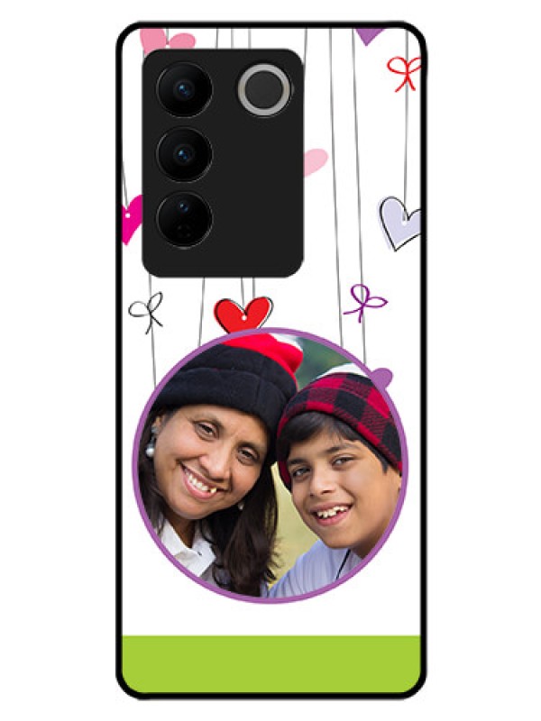 Custom Vivo V27 5G Photo Printing on Glass Case - Cute Kids Phone Case Design