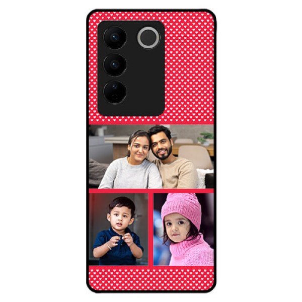 Vivo V27 5G Personalized Glass Phone Case - Bulk Pic Upload Design
