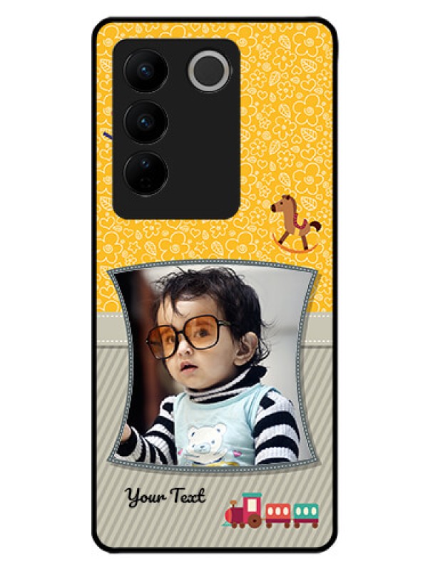 Custom Vivo V27 5G Personalized Glass Phone Case - Baby Picture Upload Design