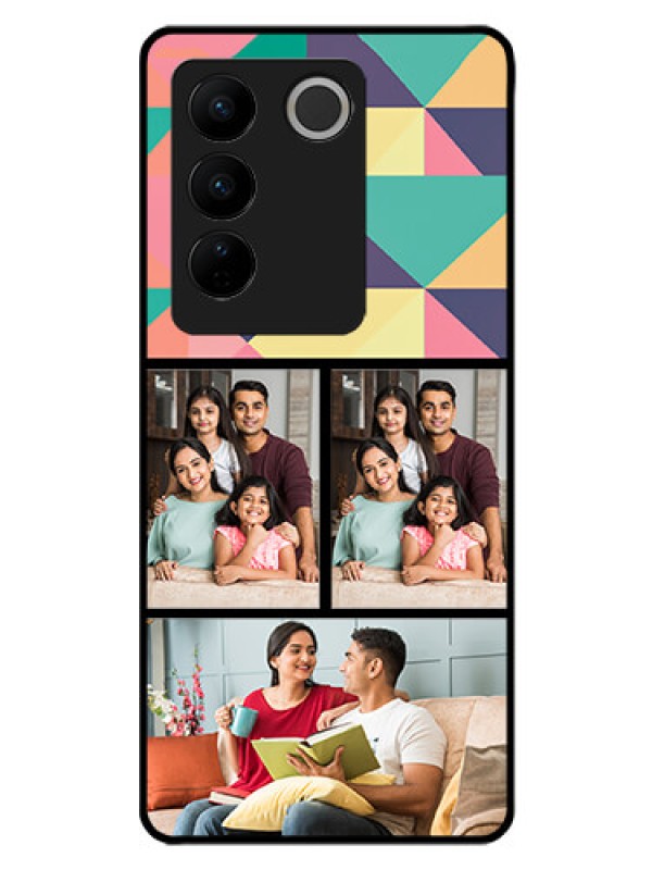 Custom Vivo V27 5G Custom Glass Phone Case - Bulk Pic Upload Design