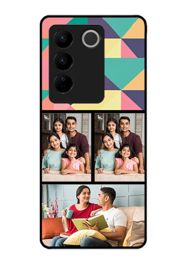 Vivo V27 5G Custom Glass Phone Case - Bulk Pic Upload Design