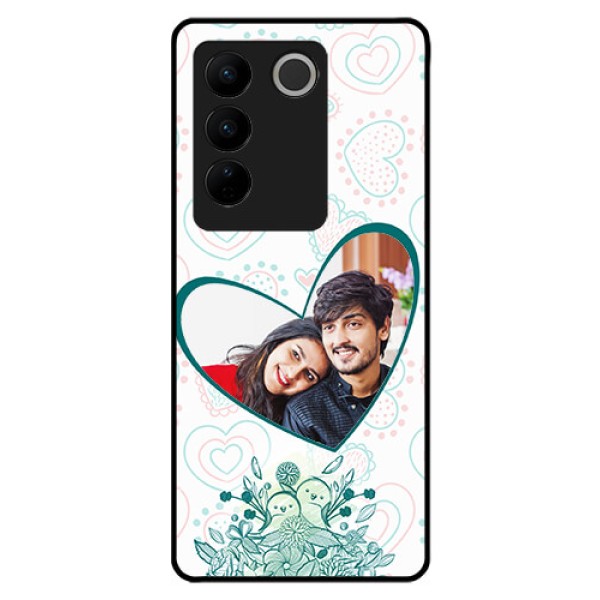 Vivo V27 5G Photo Printing on Glass Case - Premium Couple Design