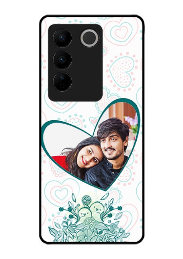 Vivo V27 5G Photo Printing on Glass Case - Premium Couple Design