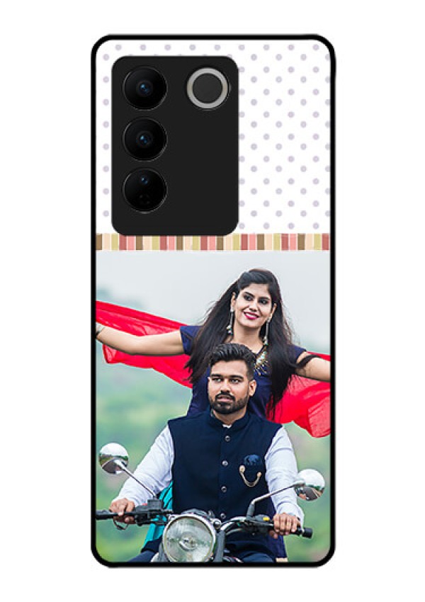 Vivo V27 5G Photo Printing on Glass Case - Cute Family Design