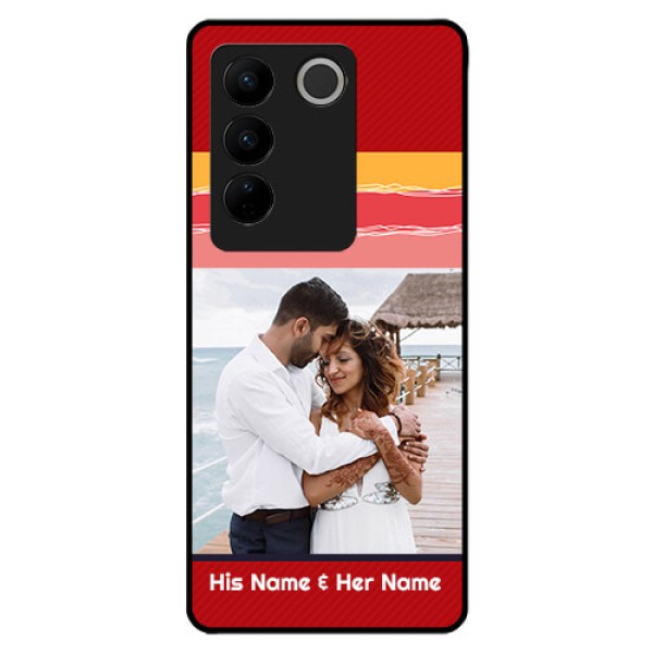 Vivo V27 5G Custom Glass Mobile Case - Colorful Case Design