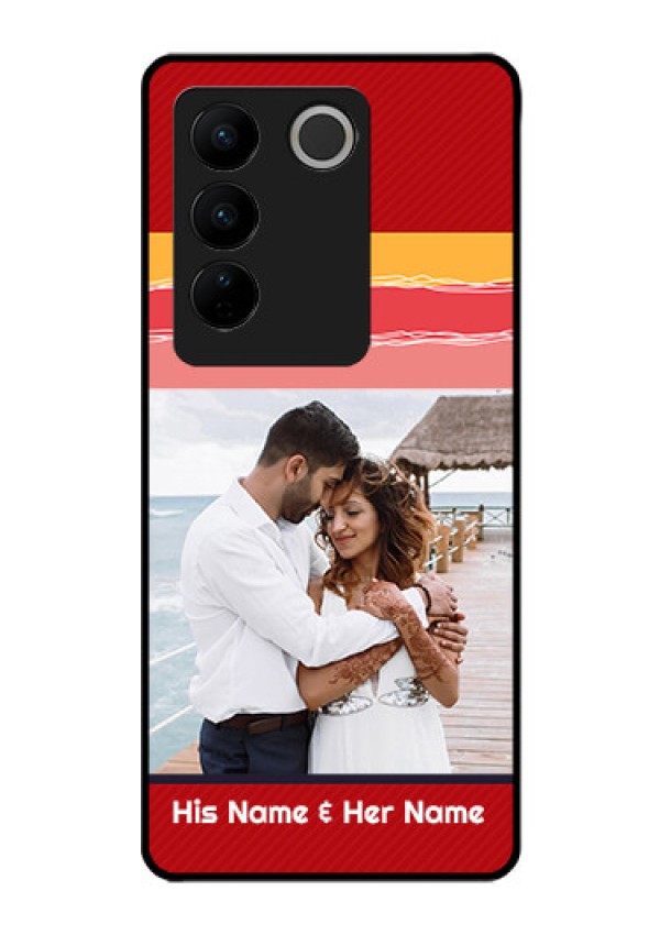 Vivo V27 5G Custom Glass Mobile Case - Colorful Case Design