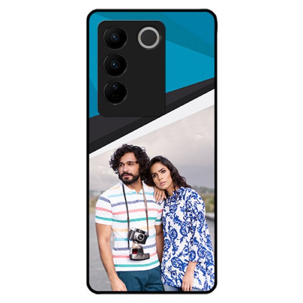 Vivo V27 5G Photo Printing on Glass Case - Simple Pattern Photo Upload Design Vivo V27 5G Photo Printing on Glass Case - Simple Pattern Photo Upload Design