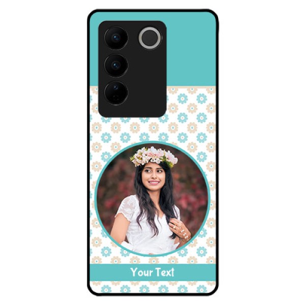Vivo V27 5G Custom Glass Mobile Case - Beautiful Flowers Design Vivo V27 5G Custom Glass Mobile Case - Beautiful Flowers Design